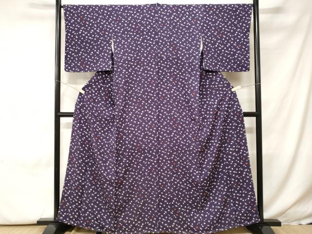 平和屋着物■上質な小紋 舞葉文 正絹 逸品 CABH0289ev