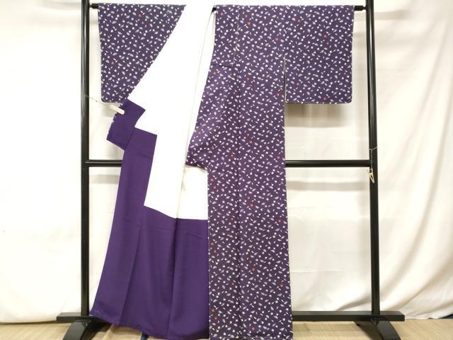平和屋着物■上質な小紋 舞葉文 正絹 逸品 CABH0289ev
