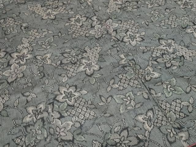 平和屋着物■上質な紬 草花文 正絹 逸品 CABH0290ev