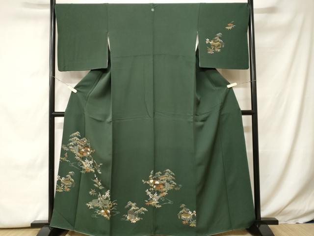 平和屋着物■訪問着 刺繍 松竹梅 御所解文 金彩 正絹 逸品 CABH0309ev