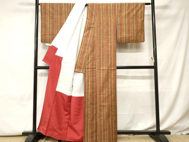 平和屋着物■上質な紬 吉祥間道 正絹 逸品 CABH0322ev