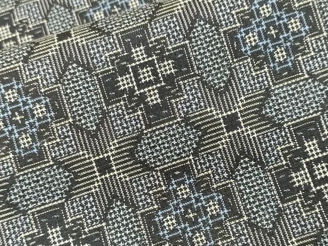 平和屋着物■上質な紬 幾何学文 正絹 逸品 CABH0336ev