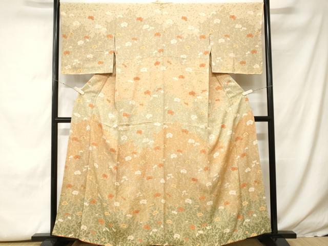 平和屋着物■訪問着 草花文 金彩 正絹 逸品 CABH0340ev