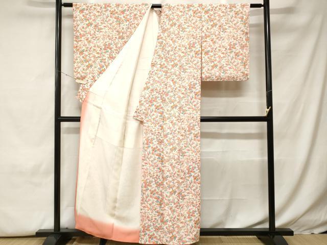 平和屋着物■上質な小紋 枝花文 正絹 逸品 CABH0342ev