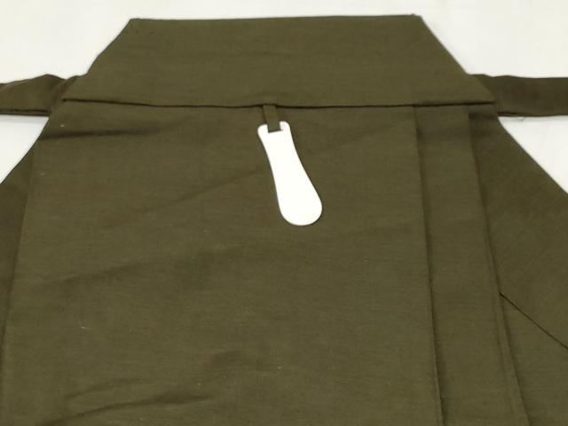 平和屋着物●男性 行灯袴 紬地 縞 国防色 正絹 逸品 CABH0382ev