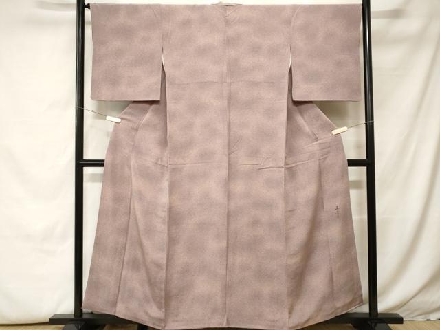 平和屋着物■上質な小紋 作家物 霞文 暈し染め 鬼しぼ縮緬 正絹 逸品 CABH0429ev