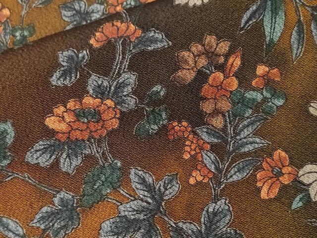 平和屋着物■上質な小紋 草花文 暈し染め 正絹 逸品 CABH0430ev