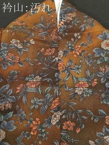 平和屋着物■上質な小紋 草花文 暈し染め 正絹 逸品 CABH0430ev