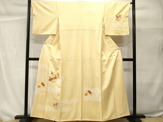 平和屋着物■訪問着 駒刺繍 絞り エ霞花籠文 正絹 逸品 CABH0460ev