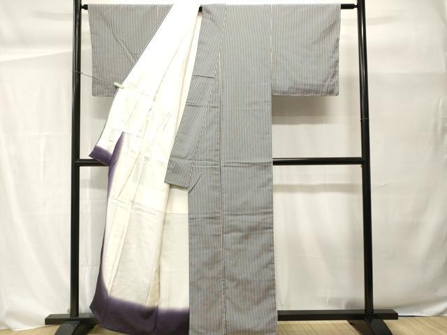 平和屋着物■上質な小紋 縞 正絹 逸品 CABH0469ev