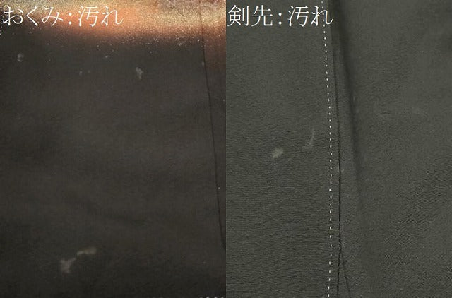 平和屋着物■豪華黒留袖 作家物 風景文 暈し染め 金彩 ロング丈 正絹 逸品 CABH0502ev