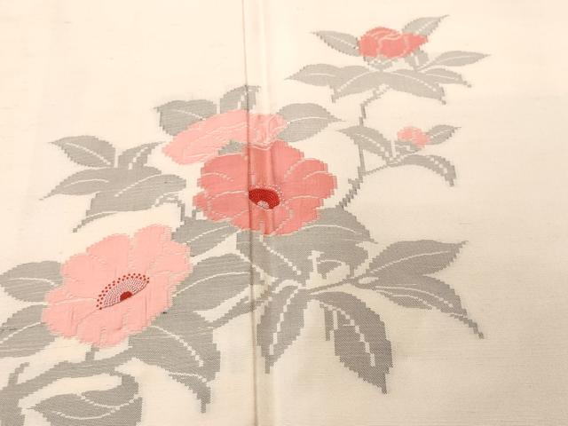 平和屋着物■中国三大刺繍 相良刺繍 訪問着 紬地 枝花文 正絹 逸品 CABH0504ev
