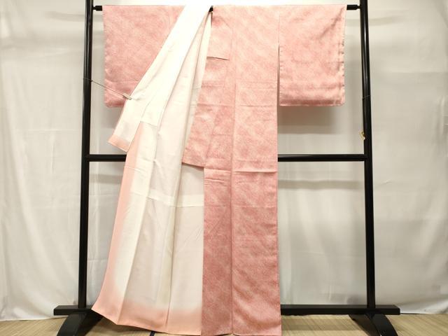 平和屋着物■上質な小紋 斜線文 正絹 逸品 未使用 CABH0505ev