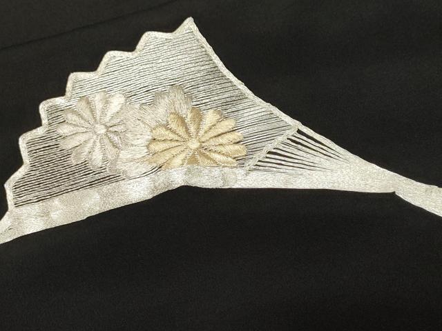 平和屋着物■豪華黒留袖 駒刺繍 檜扇風景花文 金銀彩 正絹 逸品 CABH0506ev