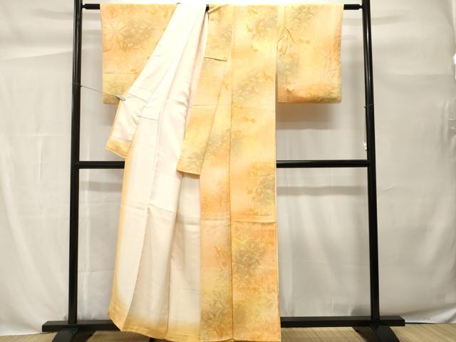 平和屋着物■上質な小紋 草花文 霞文 暈し染め 正絹 逸品 CABH0520ev