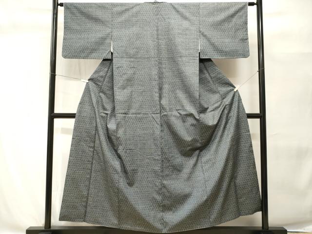 平和屋着物■上質な紬 亀甲繋ぎ 正絹 逸品 CABH0563ev