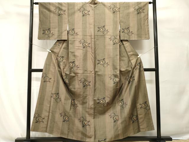 平和屋着物■上質な紬 万寿菊 正絹 逸品 CABH0609ev