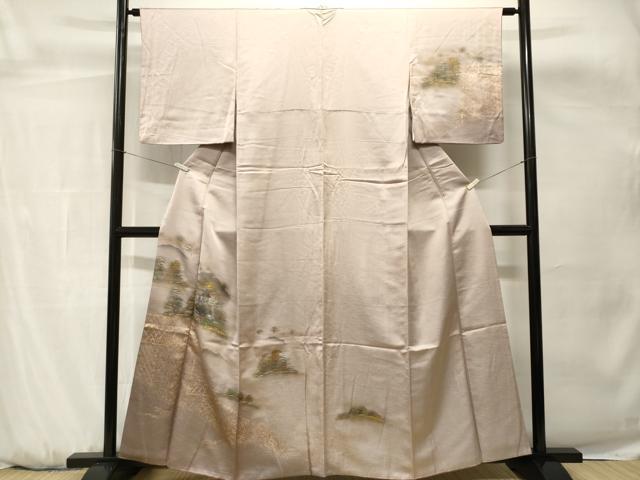 平和屋着物■訪問着 風景文 暈し染め 金銀彩 正絹 逸品 CABH0649ev