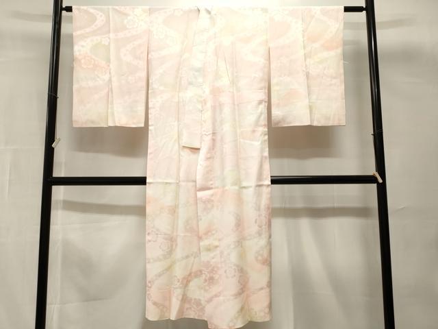 平和屋着物■長襦袢 無双仕立て 舞桜文 暈し染め 正絹 逸品 CABH0681ev