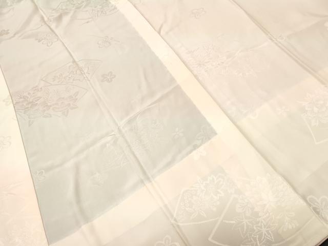 平和屋着物■長襦袢 無双仕立て 地紙花文 暈し染め ますいわ屋扱い 正絹 逸品 未使用 CABH0682ev