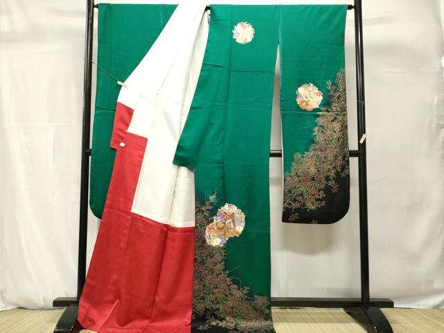 平和屋着物■豪華振袖 御所車花丸文 金彩 鈴乃屋扱い 正絹 逸品 CABH0688ev