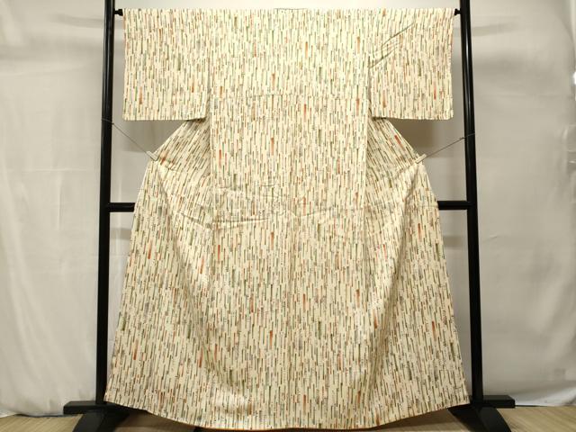 平和屋着物■上質な小紋 横笛花唐草文 正絹 逸品 CABH0693ev