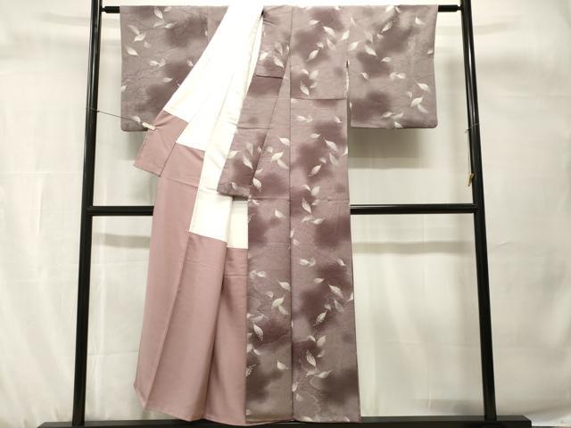 平和屋着物■上質な小紋 雲取り舞葉文 暈し染め 正絹 逸品 CABH0696ev