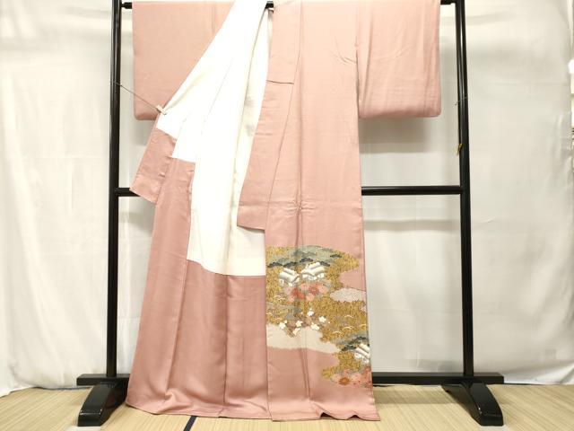 平和屋着物■訪問着 刺繍 松竹梅御所解文 金彩 ロング丈 正絹 逸品 CABH0710ev