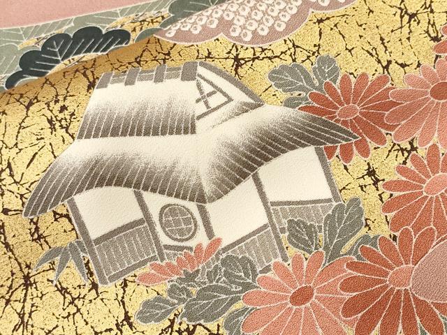平和屋着物■訪問着 刺繍 松竹梅御所解文 金彩 ロング丈 正絹 逸品 CABH0710ev
