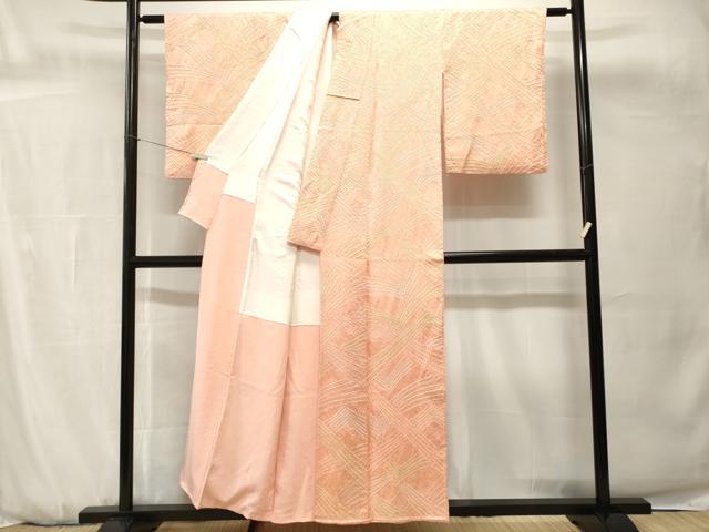 平和屋着物■上質な小紋 総絞り 抽象文 正絹 逸品 CABH0715ev