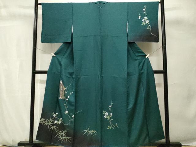 平和屋着物■訪問着 人物風景文 暈し染め 金彩 正絹 逸品 CABH0719ev