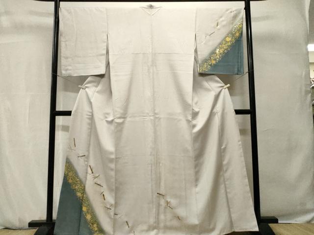 平和屋着物■訪問着 破れ色紙箔散らし文 暈し染め 金銀彩 さが美扱い 正絹 逸品 CABH0720ev