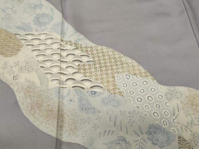 平和屋着物■訪問着 道長更紗吉祥花文 金彩 正絹 逸品 CABH0727ev