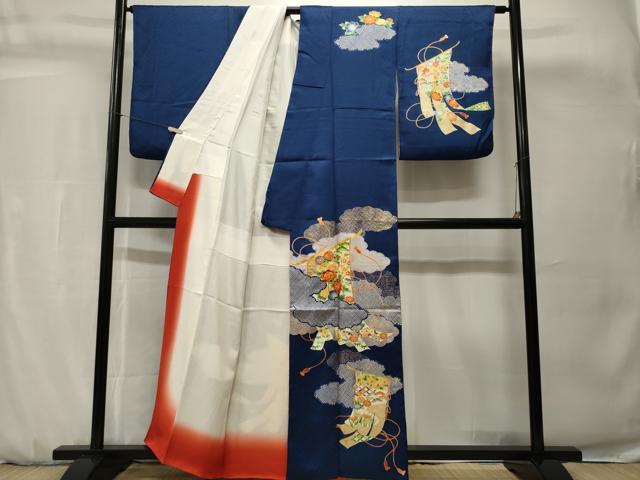 平和屋着物■訪問着 駒刺繍 几帳雲取り花文 金彩 正絹 逸品 CABH0733ev