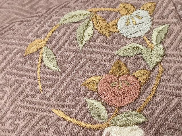 平和屋着物■訪問着 刺繍 絞り 道長草花文 金彩 正絹 逸品 CABH0737ev