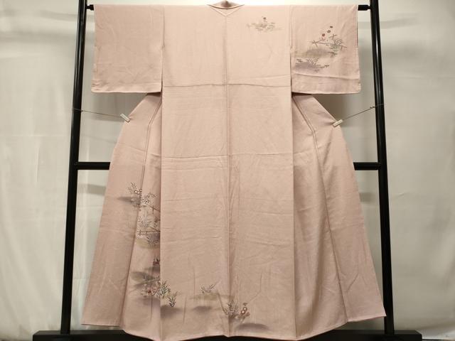 平和屋着物■訪問着 流水草花文 暈し染め 金彩 正絹 逸品 CABH0755ev