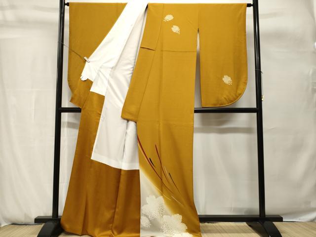 平和屋着物■小振袖 二尺袖 舞桜文 銀彩 正絹 逸品 CABH0757ev