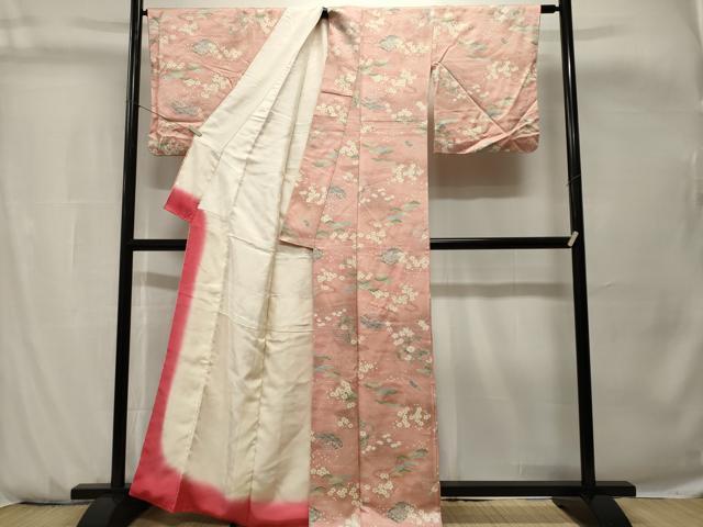 平和屋着物■上質な小紋 文箱扇面松花文 金彩 正絹 逸品 CABH0763ev