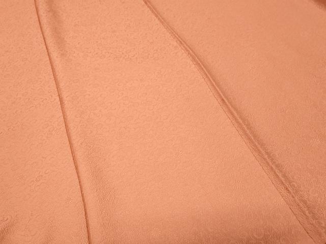 平和屋着物■上質な色無地 花唐草地紋 ときがら茶色 正絹 逸品 CABH0771ev