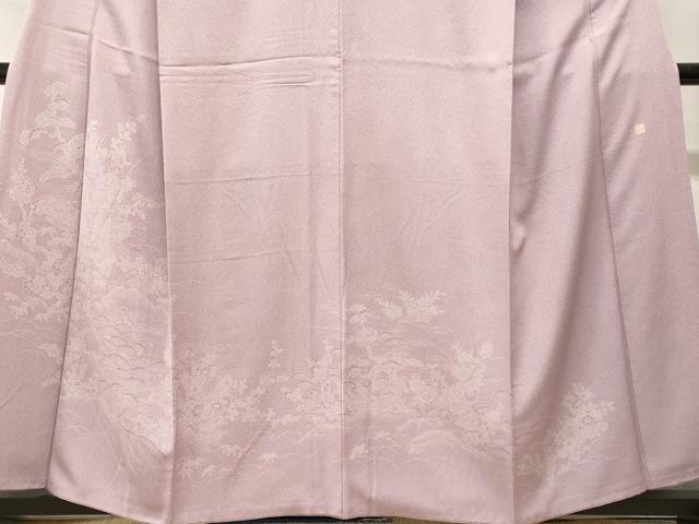 平和屋着物■伝統工芸師 服部光擴 訪問着 江戸小紋 風景文 松竹梅流水文 正絹 逸品 CABH0782ev