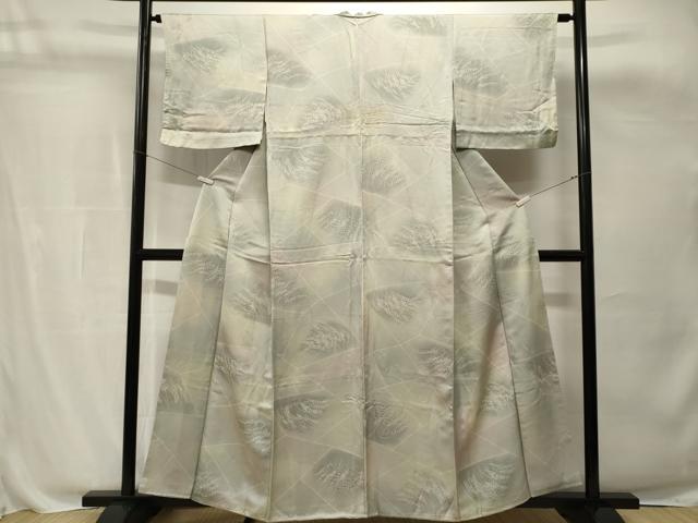 平和屋着物■上質な小紋 切嵌枝葉文 暈し染め 正絹 逸品 CABH0789ev