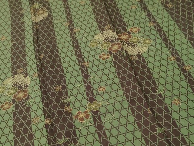 平和屋着物■上質な小紋 雪輪花間道 正絹 逸品 CABH0795ev