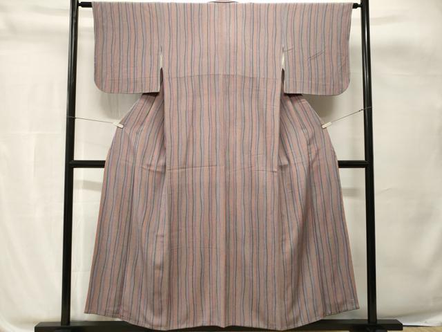 平和屋着物■上質な小紋 縞 正絹 逸品 CABH0796ev