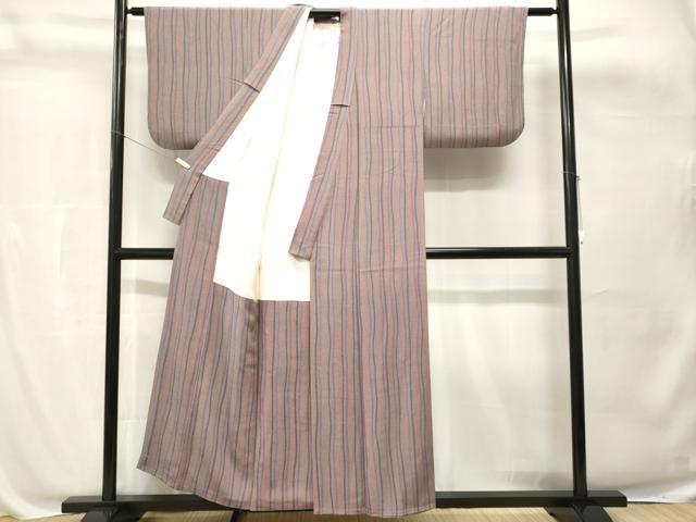 平和屋着物■上質な小紋 縞 正絹 逸品 CABH0796ev