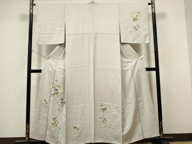 平和屋着物■訪問着 蔦の葉花文 蛍暈し 金彩 正絹 逸品 CABH0802ou