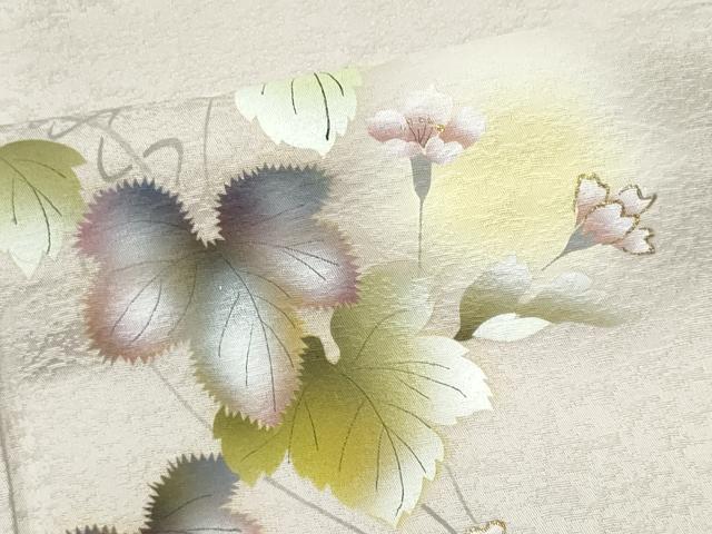 平和屋着物■訪問着 蔦の葉花文 蛍暈し 金彩 正絹 逸品 CABH0802ou