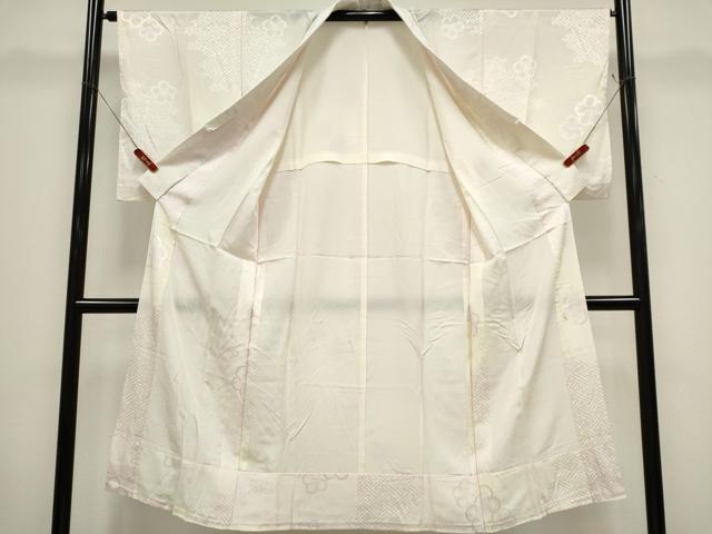 平和屋着物■長襦袢 無双仕立て 舞梅地紋 正絹 逸品 CABH0821ou