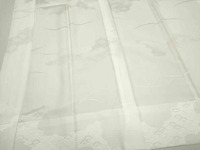 平和屋着物■長襦袢 無双仕立て 雲取り青海波地紋 洗える着物 CABH0824ou