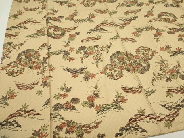 平和屋着物■上質な小紋 草花文 正絹 逸品 CABH0833ou