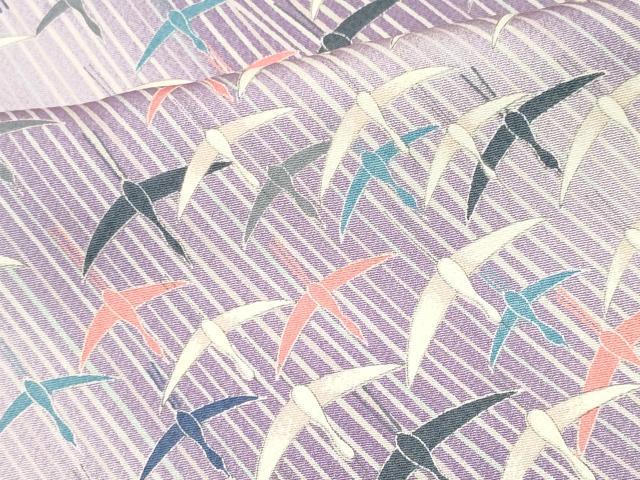 平和屋着物■上質な小紋 飛鶴文 暈し染め 正絹 逸品 CABH0837ou